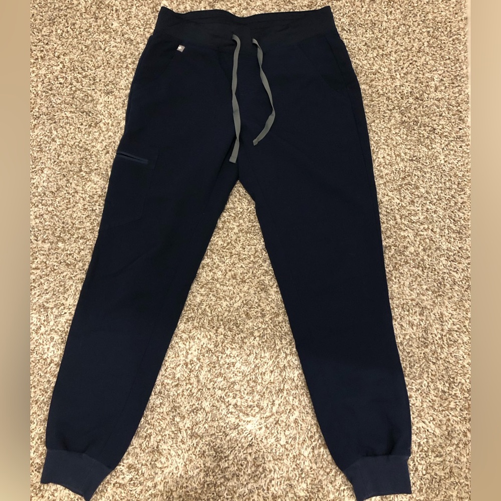 Figs women’s small navy blue high waisted joggers